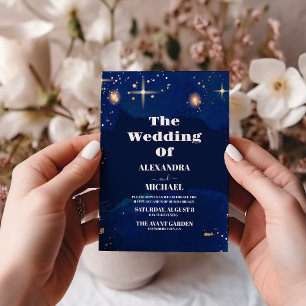 Invitation Nuit étoilée Galaxie céleste Mariage