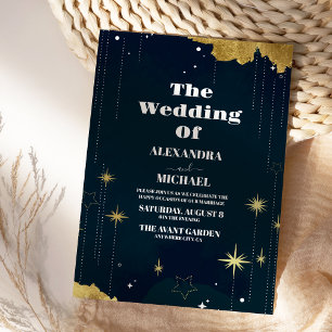Invitation Nuit étoilée Galaxie céleste Mariage