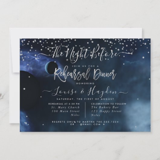 Invitation Nuit étoilée, la veille, annonce de la répétition (Devant)