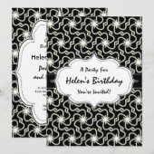 Invitation Nuit étoilée motif éclaté Art Déco élégant (Devant / Derrière)