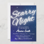 Invitation Nuit étoilée - Sous les étoiles  (Devant)