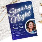 Invitation Nuit étoilée - Sous les étoiles avec photo