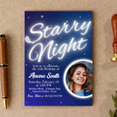 Invitation Nuit étoilée - Sous les étoiles avec photo