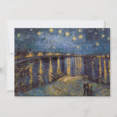 Invitation Nuit étoilée sur le Rhône par Vincent Van Gogh (Devant)