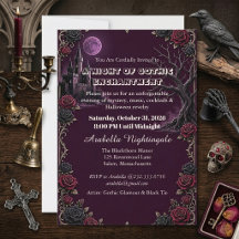 Nuit gothique d'Halloween, fête pouraine violette