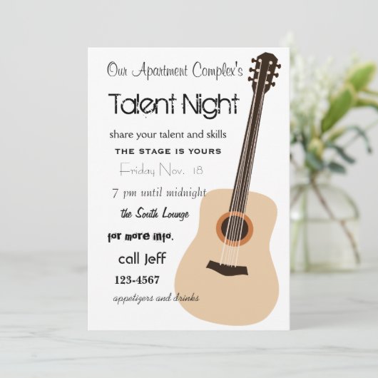 Invitation Nuit guitare (Debout devant)