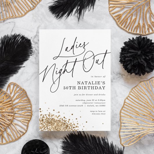 Invitation Nuit minimaliste moderne pour dames