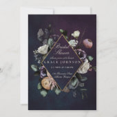 Invitation Nuit Moody foncé Mariage Fête des mariées (Devant)