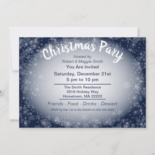 Invitation Nuit neigeuse (Devant)