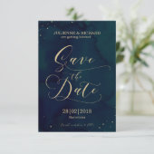 Invitation Nuit neigeuse Mariage d'hiver Confetti Enregistrer (Debout devant)