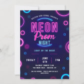 Invitation Nuit Neon Prom (Devant)
