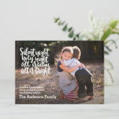 Invitation Nuit Silencieuse Nuit Sainte Photo Noël (Debout devant)