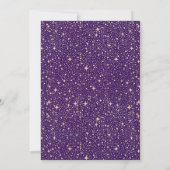Invitation Nuit Sky Stars Celestial Romantique Violet Mariage (Dos)