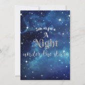 Invitation Nuit sous les étoiles Blue Starry Sky Mariage Invi (Dos)