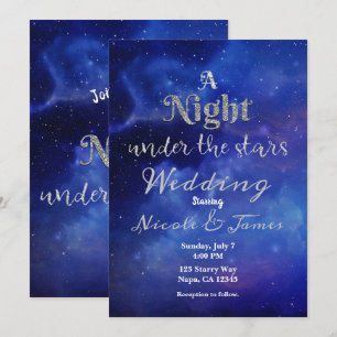 Invitation Nuit sous les étoiles Ciel étoilé Mariage céleste