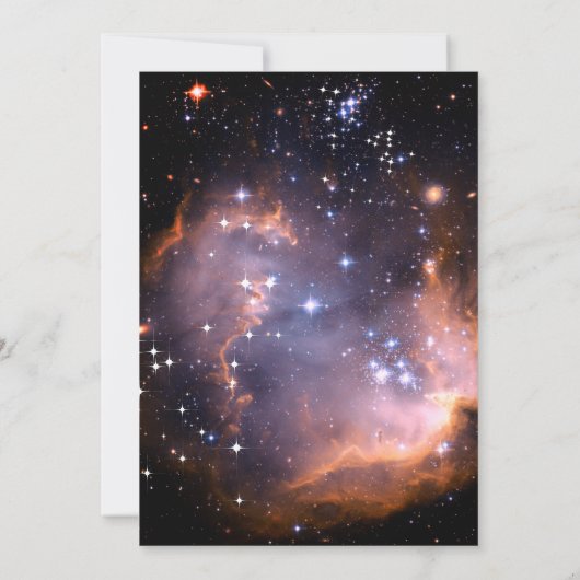 Invitation Nuit sous les étoiles Douce 16 violet orangeGalaxi (Dos)