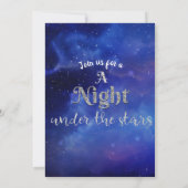 Invitation Nuit sous les étoiles Starry Sky Celestial Mariage (Dos)