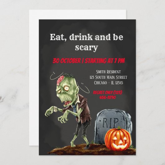 Invitation Nuit Spooktaculaire (Devant / Derrière)