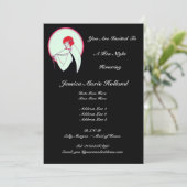 Invitation Nuit vintage chique de poule de ~ d'aileron (Debout devant)