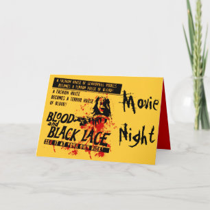 Invitation Nuit vintage de mouvement