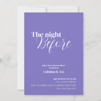 Nuit violette avant l'invitation