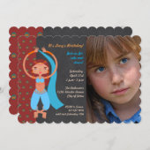 Invitation nuits arabes Anniversaire de la fête (Devant / Derrière)