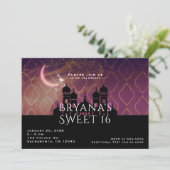 Invitation Nuits Arabes Clair de Lune Marocain Sweet 16  (Debout devant)