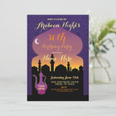 Invitation Nuits Arabes fête d'anniversaire n'importe quel âg (Debout devant)