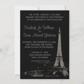 Invitation Nuits dans le mariage de Paris (Devant)