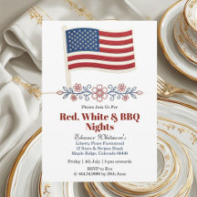 Nuits de BBQ rouge blanc du 4 juillet Fleur d'Amer