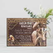Invitation Nuits de Harlem Gatsby 1920 Afro-Américain  (Debout devant)
