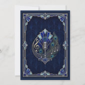 Invitation Nuits de Harlem Roaring 20s Blue Saphir Âge du Jaz (Dos)