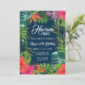 Invitation Nuits de la Havane Floral Tropical Anniversaire (Debout devant)