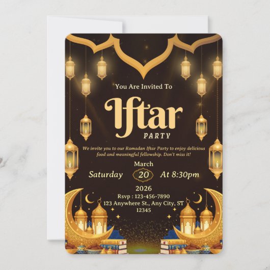 Invitation Nuits de Ramadan : rejoignez-nous pour un Iftar sp (Devant)