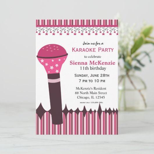 Invitation Nuits karaoké (Debout devant)