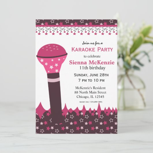 Invitation Nuits karaoké (Debout devant)