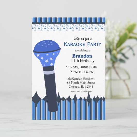 Invitation Nuits karaoké (Debout devant)