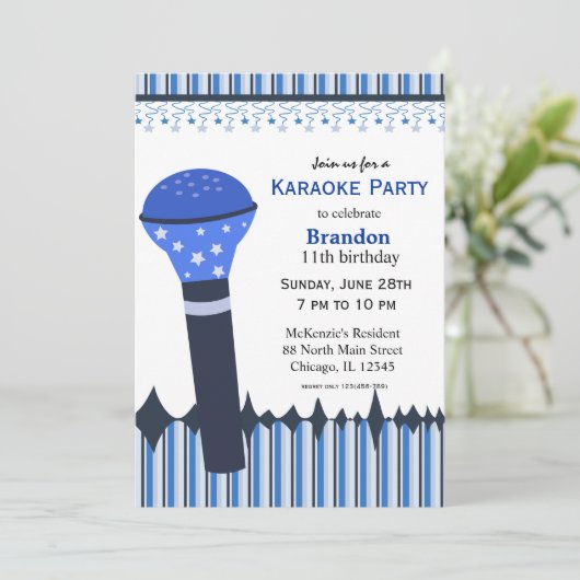 Invitation Nuits karaoké (Debout devant)