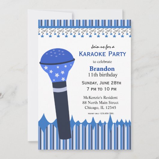 Invitation Nuits karaoké (Devant)