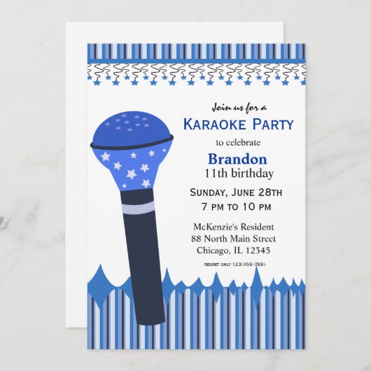 Invitation Nuits karaoké (Devant / Derrière)