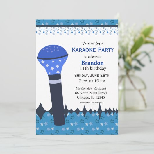 Invitation Nuits karaoké (Debout devant)