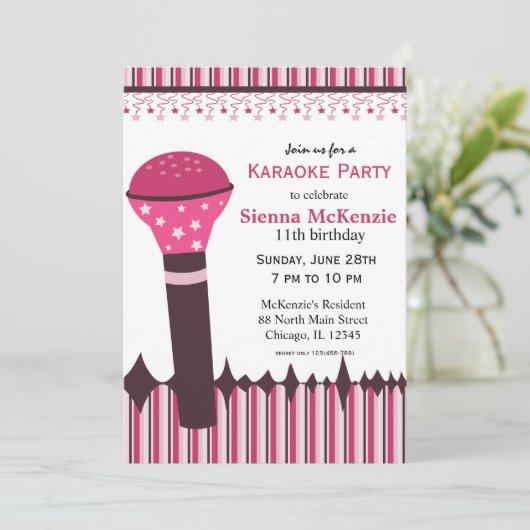 Invitation Nuits karaoké (Debout devant)