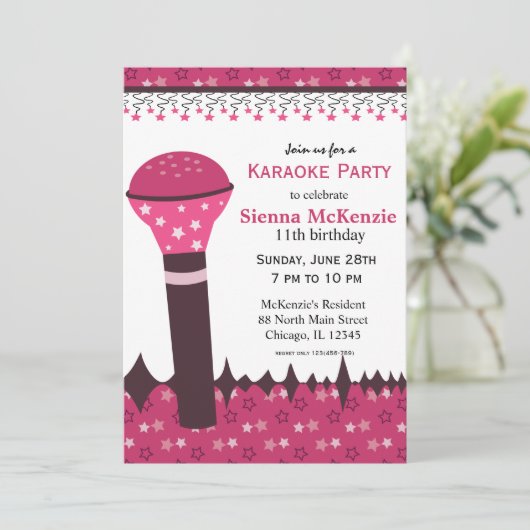 Invitation Nuits karaoké (Debout devant)