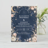 Invitation Nuits Stellaires Célestes Mariage (Debout devant)