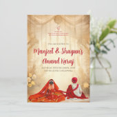 Invitation numérique Anand Karaj invitations sikhe (Debout devant)