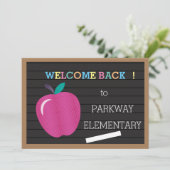 Invitation numérique Apple Back 2 School Lettres A (Debout devant)