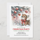 Invitation numérique aquarelle pour Noël avec bébé (Devant)
