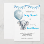 Invitation numérique baby shower (Devant / Derrière)