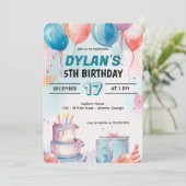 Invitation numérique classique pour une fête d'ann (Debout devant)