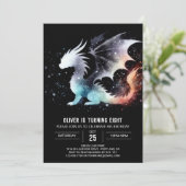 Invitation numérique d'anniversaire avec dragon de (Debout devant)